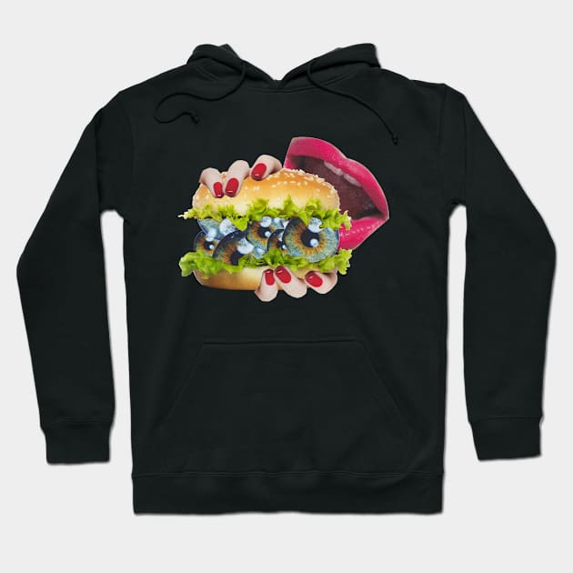 Pop Burger Hoodie by Luca Mainini